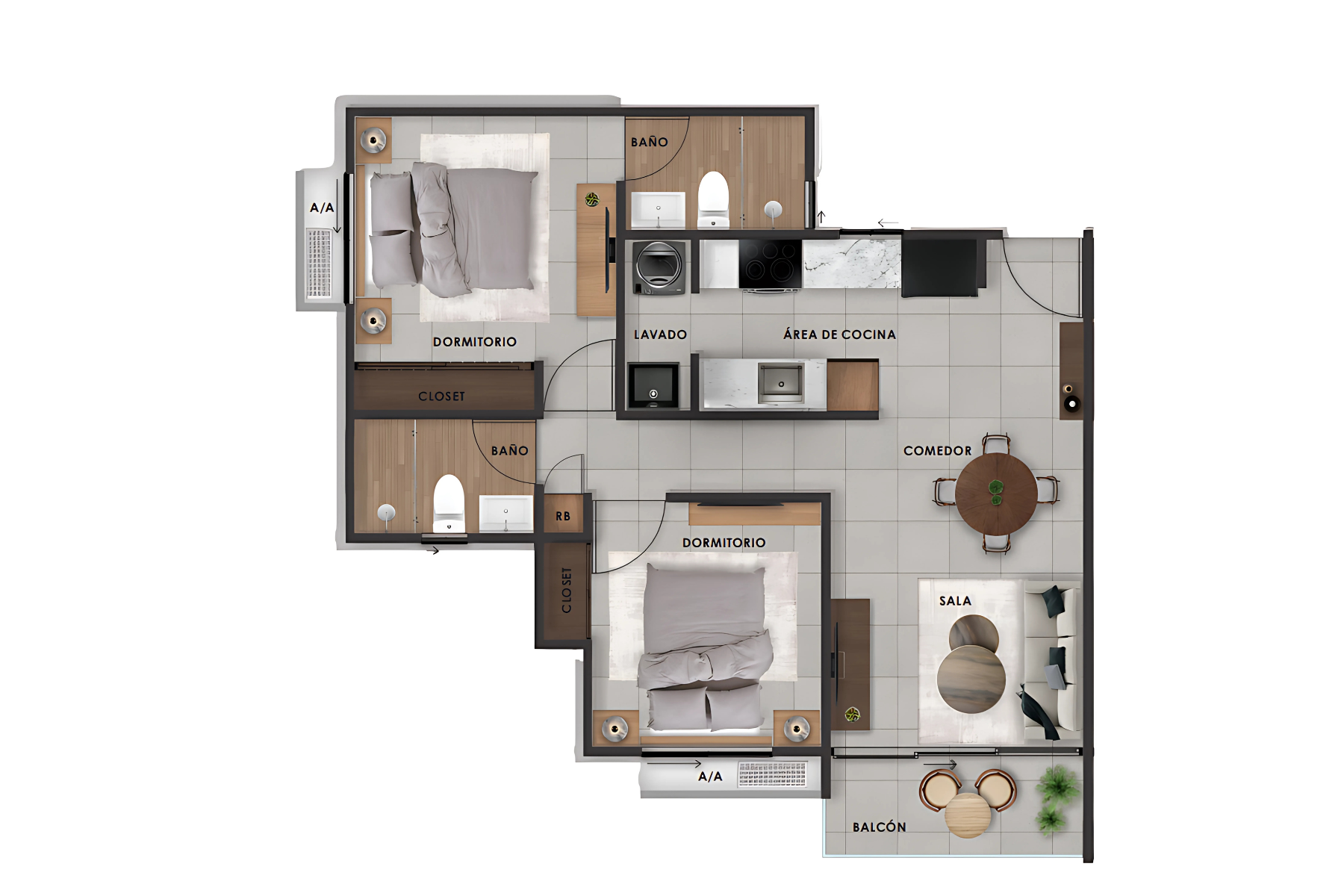 Apartamento de 70 m2