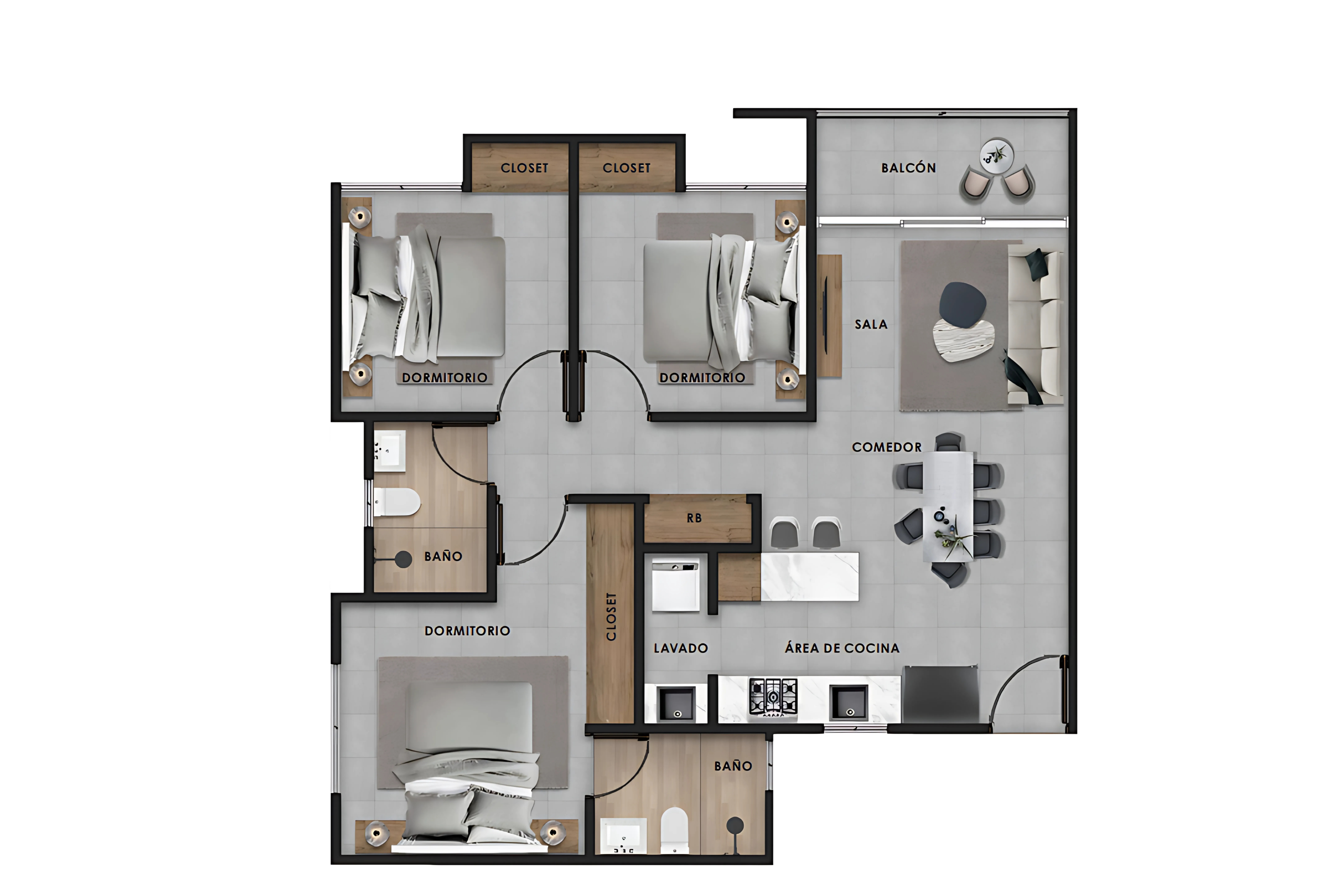 Apartamento de 79 m2